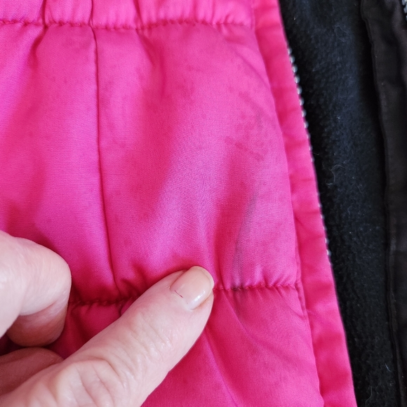 Girl's London Fog Gradient-Pink Fleece Lined Full Zip Hooded Puffer Jacket L/6X - Picture 15 of 16